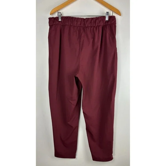 Lululemon Keep Moving Pant 7/8 High Rise Pockets Stretch Cassis Maroon Size 14 - Picture 9 of 13